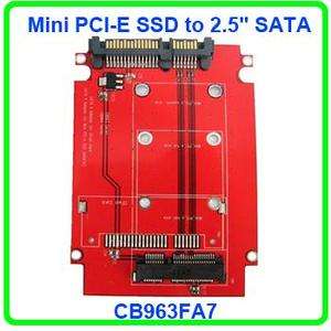 Mini PCI e SSD to 2.5 SATA Converter AdapterFor Asus Eee pc etc 