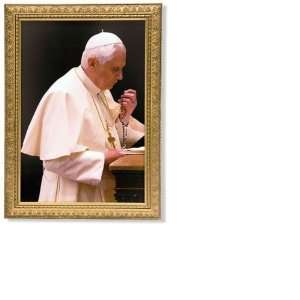  Pope Benedict Praying the Rosary   7 x 10 Framed Print 