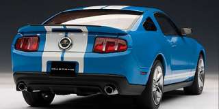 FORD SHELBY MUSTANG GT500 2010 GRABBER BLUE WHITE STRIPES 1:18 AUTOART 