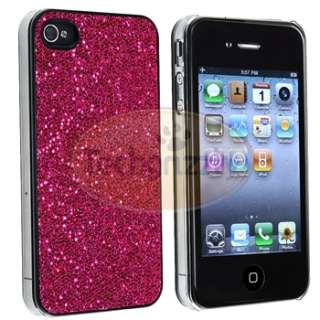 Pink Bling Case+Privacy SPT+Home Charger For iPhone 4S 4 4G Gen 16GB 