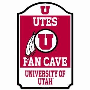  Wincraft Utah Utes 11X17 Fan Cave Wood Sign: Sports 