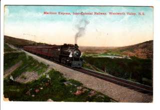Maritime Express RR Train Wentworth Valley NS Postcard  