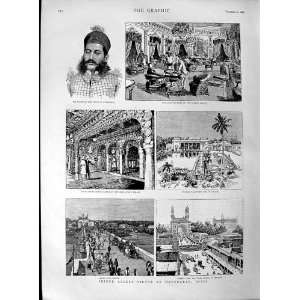  1889 Prince Albert Victor Hyderabad India Nizam Palace 