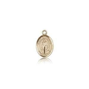 14kt Gold St. Saint Barnabas Medal 1/2 x 1/4 Inches 9216KT No Chain 