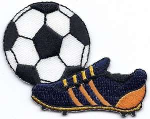 Iron On Embroidered Applique Sports Soccer Patch  