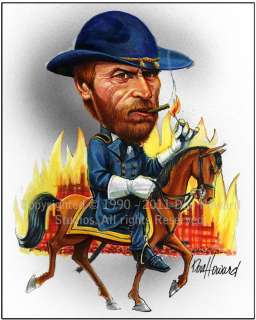 William Tecumseh Sherman caricature picture poster print drawing   Don 