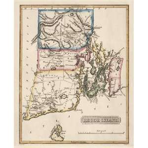 Antique Map of Rhode Island (c1817) by Fielding Lucas 