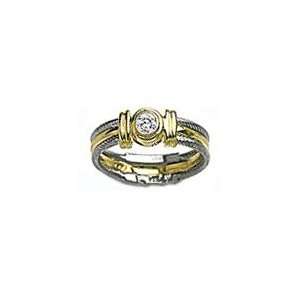   Solid Gold Diamond Stone Ring (0.25 ct.tw.): Evyatar Rabbani: Jewelry