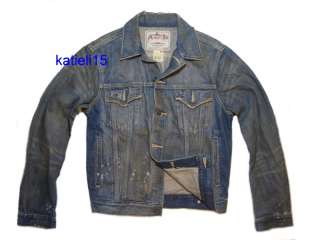 Abercrombie & Fitch Mens Vintage Style Denim Jacket M $200  