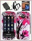 Pink Splash Cover Case + LCD + Car + Home Charger For Samsung Reality 