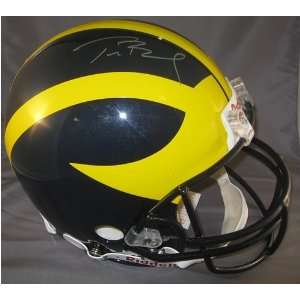  Tom Brady Autographed Helmet   Authentic: Sports 