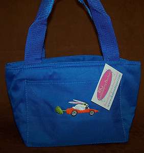 Bunny Rabbit in Carrot Race Car Lunch Pail Cooler Bag  
