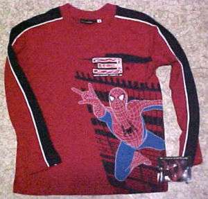 NWT BOYS Marvel SPIDERMAN3 Red Long Sleeve Shirt  