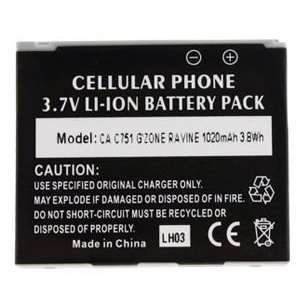   CAC751 Battery for Casio GZone Ravine C751 Li 1020 mAh
