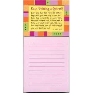  Magnetic Notepad   Keep Believing in Yourself Kitchen 