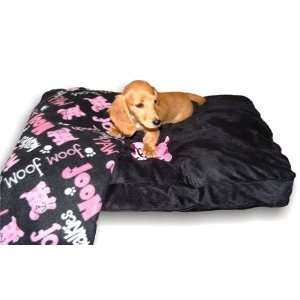  Cha Cha Couture Dog Bed and Blanket Combo Color: Black 