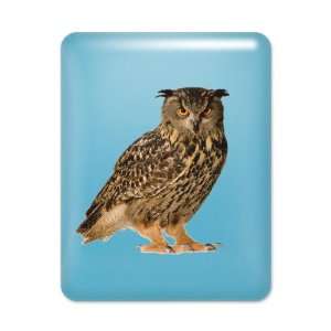  iPad Case Light Blue Eurasian Eagle Owl 