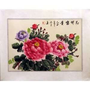   Flowers   Original Hand Painted Watercolor Art on Rice Paper Home
