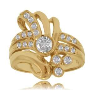   Diamond Ring 14K Gold Channel Set Dome Band: GEMaffair Jewelry