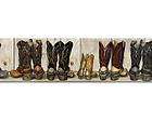 Saddle Up Wallpaper wall Border Western Cowboy boots Peel & stick 15 