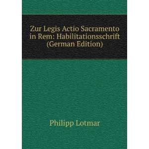   (German Edition) Philipp Lotmar 9785874136734  Books