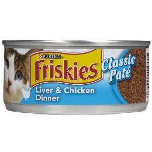  Friskies Cat Food, Classic Pate Liver & Chicken Dinner 