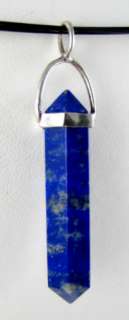Royal Blue Lapis Lazuli Sterling Silver Crystal Pendant  