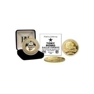  Dallas Cowboys Tony Romo 24KT Gold Commemorative Coin 