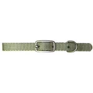   10 Inch Single Thick Nylon Deluxe Dog Collar, Sage Green: Pet Supplies