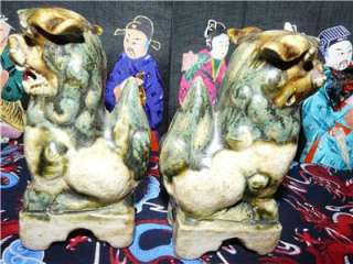 Nice pair of Chinese Ceramic Foo Dogs  