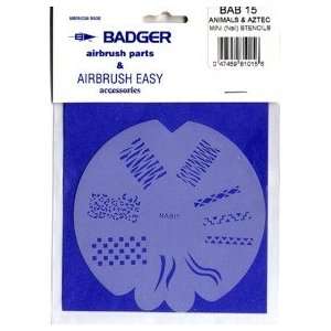  Badger Airbrush BAB15 ANIMALS & AZTEC NAIL STENCIL BADGER 