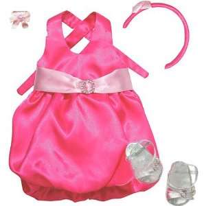  2 Item Bundle Sophias Doll Clothes Pink Bubble Dress 