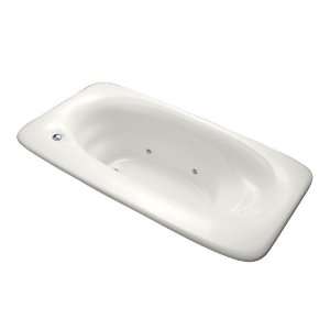    Deck Bath with Left Hand Overflow Drain, White
