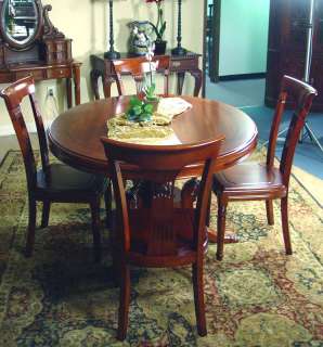 Hand Crafted Mahogany Table with Four Chairs  