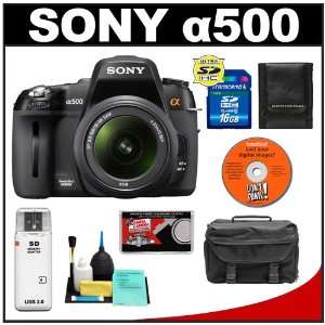 Sony Alpha A500 Digital SLR Camera Body & DT 18 55mm SAM Lens (Black 