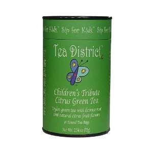 Tea District Childrens Tribute Citrus Green Tea:  Grocery 