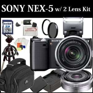 series 18 55mm F/3.5 5.6 OSS Lens W/shade & Sony E Mount SEL16F28 