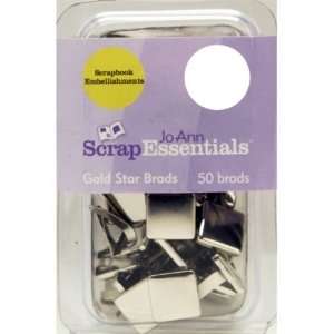  Scrap Essentials Silver Square Brads