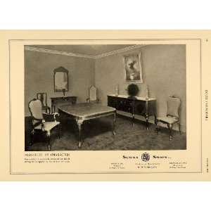 1917 Ad Somma Shops Inc Dining Room Furniture Table   Original Print 
