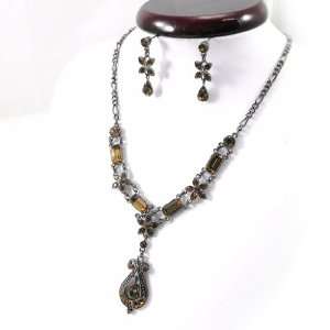  Necklace set swarovski Sappho brown. Jewelry