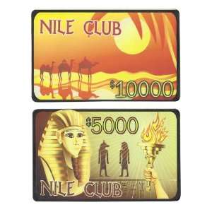  10 Nile Club Ceramic Poker Plaques   Choose Type Sports 