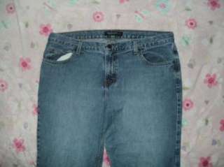  womens 14 LOW rise Distressed BOOT cut Destroyed jeans 35x30.5  