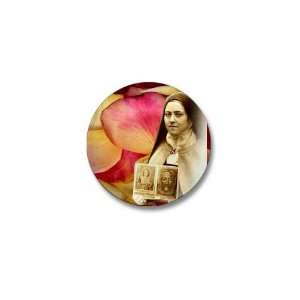  Saint Therese Rose Christian Mini Button by CafePress 