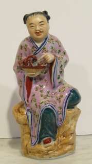 Vintage 1880s/1900s Chinese figurine of a peasant/merchant woman with 