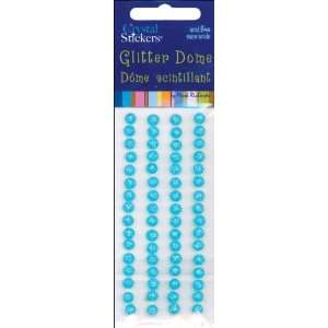  Glitter Dome Stickers 5mm 64/Pkg Light Blue