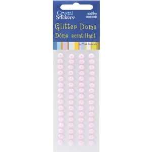  Glitter Dome Stickers 5mm 64/Pkg Light Pink