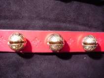 Solid Brass and Leather Sleigh Bell Strap / Door Bells  
