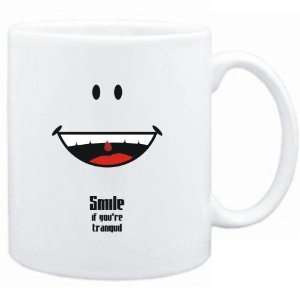  Mug White  Smile if youre tranquil  Adjetives Sports 