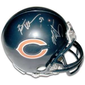Brian Urlacher and Mike Singletary Chicago Bears Autographed Full Size 