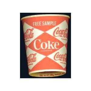 Vintage Coca Cola Diamond Wax Soda Cup 